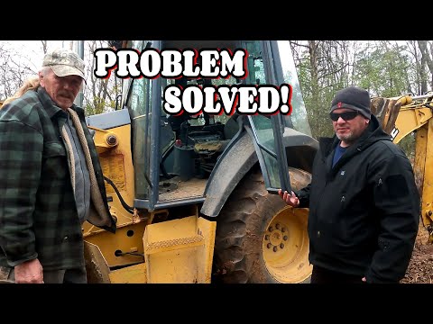 REPAIRING THE BACKHOE IN THE WOODS!! farm, tiny house, homesteading, RV life, RV living|