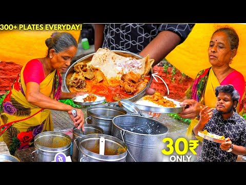 30₹ Only | Amma Selling Cheapest Nonveg Lunch In Bangalore | 300 People Eat Everyday | Street Food