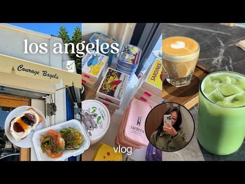 los angeles vlog | what i eat in LA ~ courage bagels, trendy cafes, korean food, birthdays, sushi 🌷