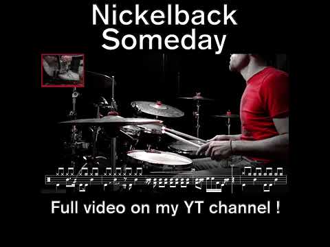 Nickelback - Someday - Drum Cover - (with scrolling drum score) #drumcover #drumscore