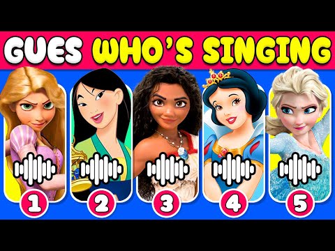 Guess Who's Singing 🎙️🌈🎶 | Disney Song Quiz Challenge | Moana, Elsa, Snow White, Rapunzel, Ariel