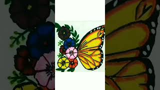 Beautiful Butterfly Rangoli design