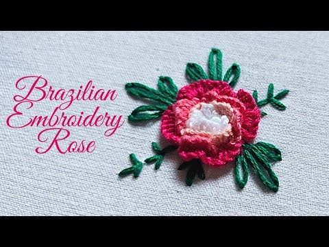 Hand Embroidery Brazilian Embroidery Rose | Creative Embroidery