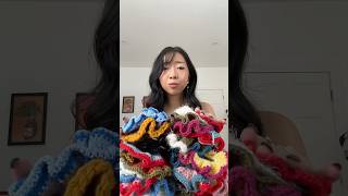 crocheting scrunchies for 24 hours (full vid on my channel)