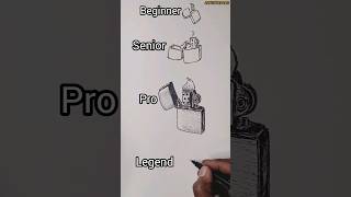 How To Draw Lighter 🔥😱 #short #sketchbooktour #fastforwardart #penandinkdrawing #inkart #inklegend