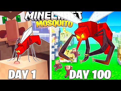 I Survived 100 Days as a MOSQUITO in Minecraft!