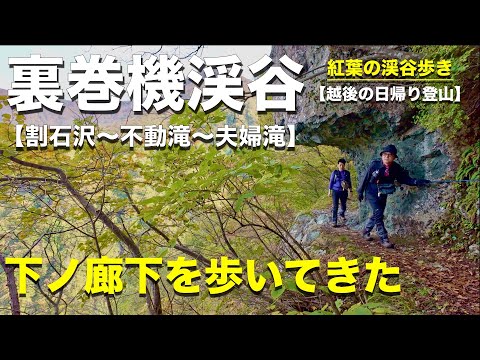 【裏巻機渓谷】越後に「下ノ廊下」があった！黒部に行けないアラカン夫婦が巻機山北部にある秘境の紅葉探勝へ！