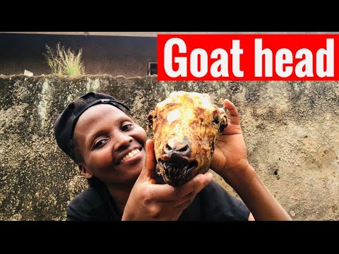 Process of cleaning, cutting and cooking the goat head