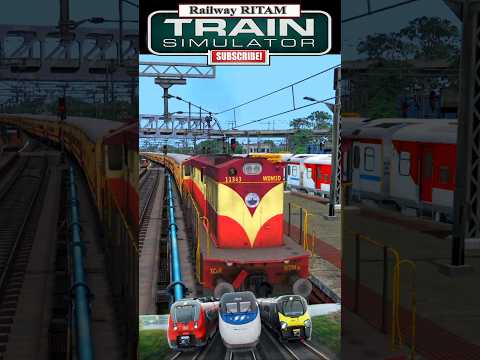 Train Simulator । WDM3D Locomotive Entering Railway Station । Train game #shorts #traingames