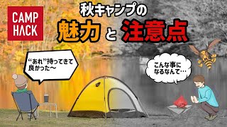 秋キャンプの魅力とは？ベストシーズンに潜む“罠”にもご注意を！