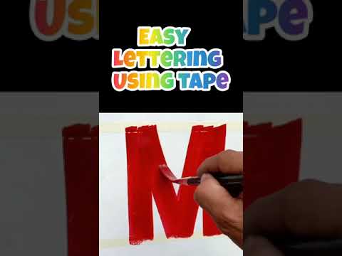 EASY LETTERING (M) USING TAPE #lettering