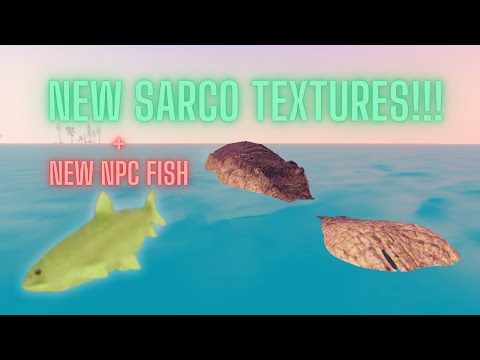 New Sarcosuchus Textures! + NPC Fish - Dinosaur World Mobile