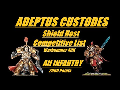 Adeptus Custodes Competitive List Shield Host All Infantry. Warhammer 40K 10th Edition