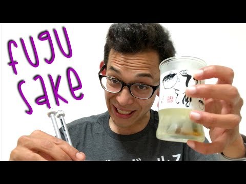 Trying Fugu Fin Sake