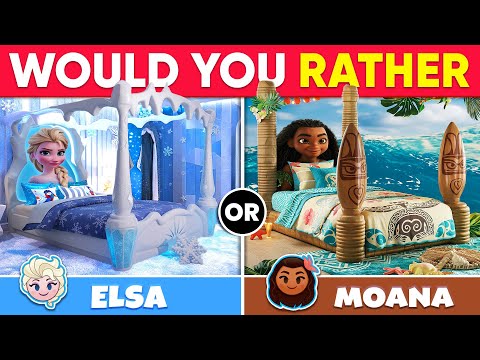 Would You Rather - Build Your Dream House 🏠 Elsa vs Moana 👩🏻‍🦳🧊 | 👩🏽🌺