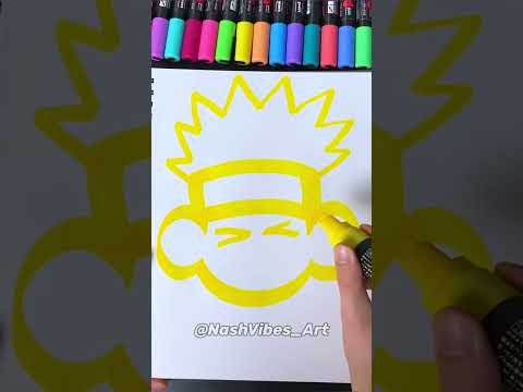 Drawing, But The Yellow Marker is HUGE! Very Satisfying! (Shorts)