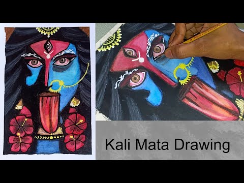 Kali Mata Drawing | Step By Step | Diwali Drawing | Oil Pastel Drawing ✨🔥