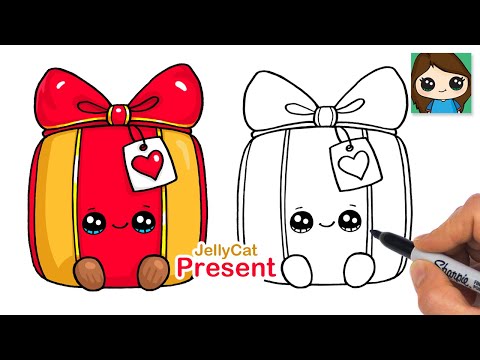 How to Draw a Gift Box Present 🎁 JellyCat