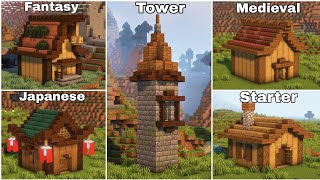 Minecraft: 5 Easy To Build Roof Designs Tutorial | 1.18 Roof Ideas