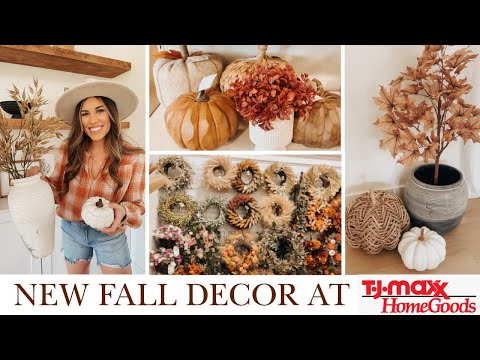 NEW FALL DECOR at HOMEGOODS AND TJ MAXX 2023 | FALL SHOP WITH ME AND HAUL