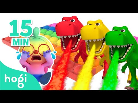 [👍🏻Best 5] Learn Colors with Hogi｜Pop It, Dinosaurs Cooking, Race, Eggs, Slide｜Pinkfong Hogi