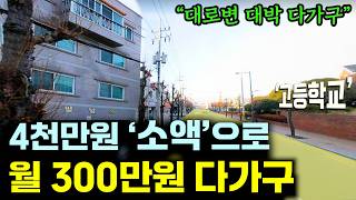 내 돈 4천만원으로 월세 300만원 받을 수 있는 다가구 경매 (부동산 소액투자)