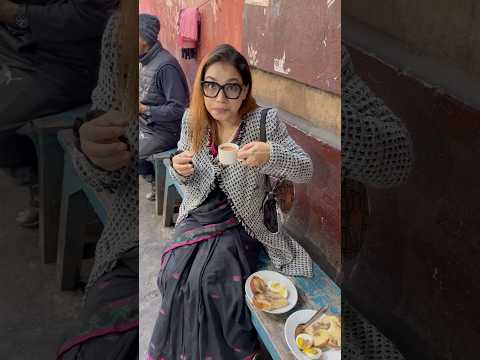 Suva k 6 baje saree pahen k chale gaye itni thand mai breakfast khane🤤😋 #shorts #minivlog