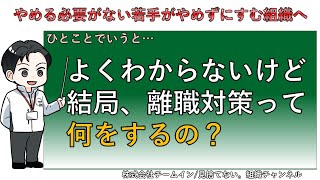 【新卒の短期離職対策】よくわらないけど、結局若手の離職対策って何をするの？