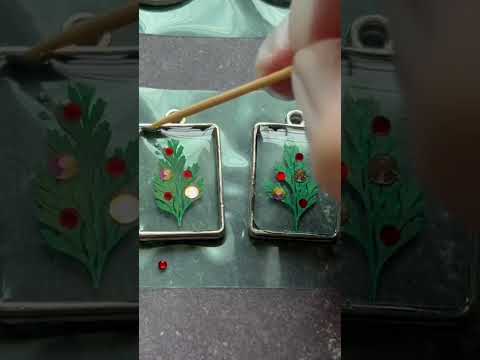 Christmas Tree Earrings! 🎄. Full tutorial on my channel!