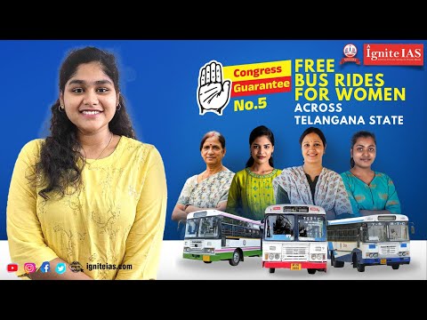 Free Bus🚍 Services For Women In Telangana | Mahalakshmi Scheme | #telangana #congress #igniteias