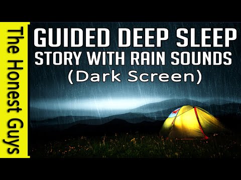 Guided Sleep Story : Rain on a Tent (Dark Screen)