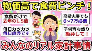 【有益】物価高で食費高騰！みんなのリアルな食費はいくら？【ガルちゃん】