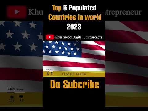 Top 5 Populated countries in the world 2023 #youtubeshorts #viral #viralshorts #digitalkhushnood