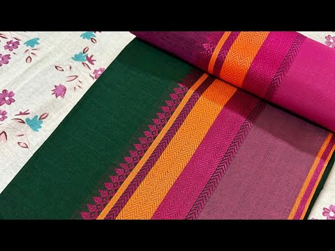 #khadi Cotton premium quality solid Border 730 only WHATSAPP 9790271649 With blouse soft Quality