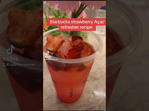 #strawberry acai , strqaberry refresher #starbucksdrinks #strawberry açaí #best #drinks #fypシ゚viral