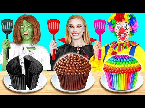 Vampire vs Clown vs Zombie Cooking Challenge | Funny Challenges by BaRaDa