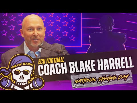 ECU Football National Signing Day Press Conference with Coach Blake Harrell