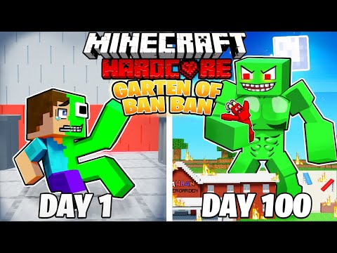 I Survived 100 DAYS as the GARTEN of BANBAN in HARDCORE Minecraft!