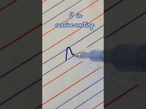 v in cursive writing, a to z writing #shorts #short #shouts #cursivewriting whatsapp status video