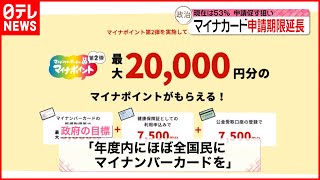 【マイナンバーカード】「マイナポイント第2弾」申請期限を年末まで延長へ