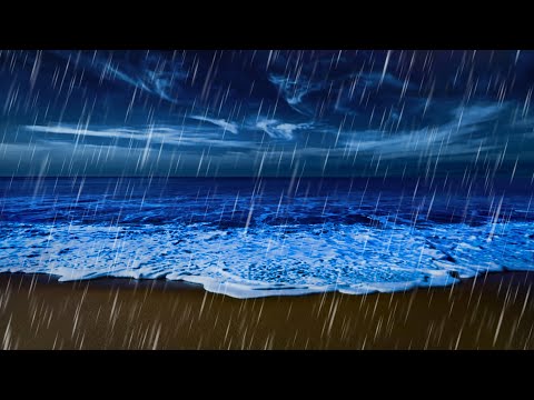 🔴 Ocean Waves for Deep Sleep & Rain Sounds for Relaxation LIVE