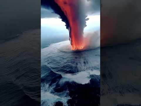 Volcano In The Ocean || #volcano #ocean #sea #trending #shortsvideo #shortsfeed #shorts