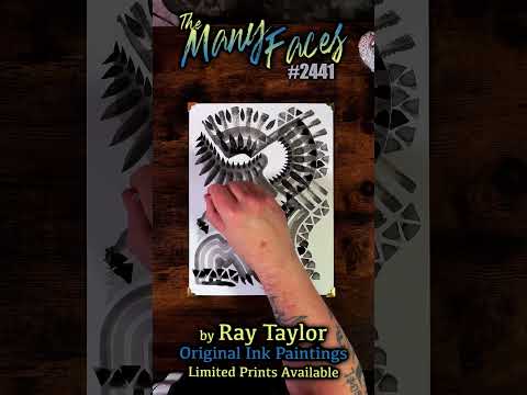 #2441 The Many Faces 2024 Collection: Ink Painting Process Timelapse with Ray Taylor