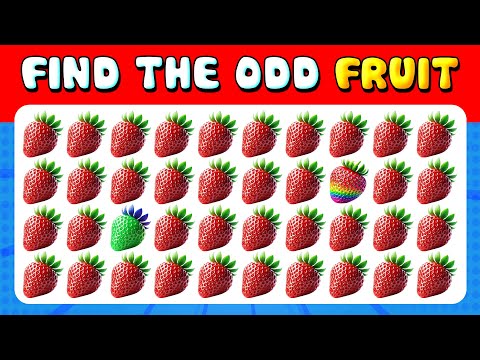 253 Puzzles for GENIUS 🧠 | Find the ODD One Out 🍓 | Fruit Quiz 🌟🍎 Easy, Medium, Hard Levels