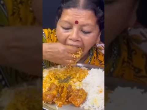 @eating spicy 🔥 mutton curry with rice ##ytshorts