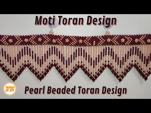 PEACH & RED LATEST MOTI TORAN DESIGN | PEARL BEADED TORAN | DOOR HANGING | TORAN DESIGN 2021