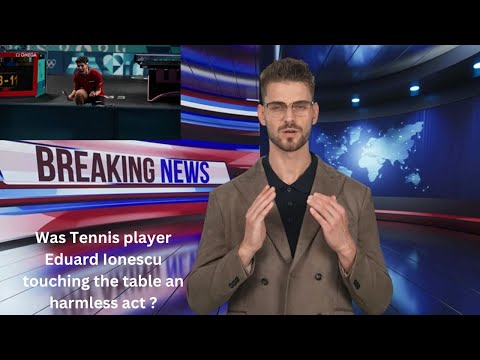 Is player touching the Tennis table before a game a simple act or not?