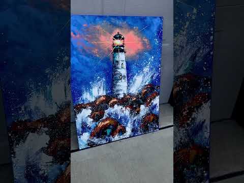 First Painting of 2025! #lighthouse #painting #art #samglenn #faith #light #love #inspiration