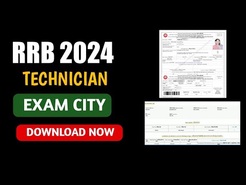 RRB Technician City intimation admit card download 2024 | Railway technician call letter 2024