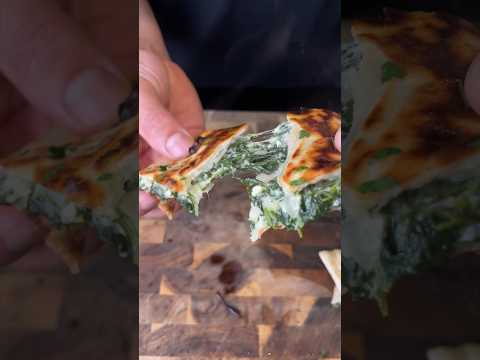 Spinach and Cheese Gozleme #cooking #asmr